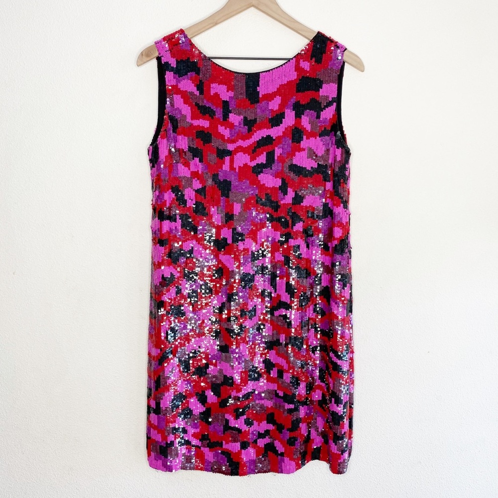 Marchesa Notte Colorful Sequin Cocktail Dress Size 6